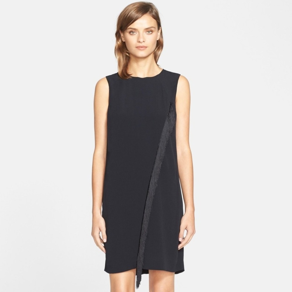 NWOT Rebecca Taylor Black Fringe Dress